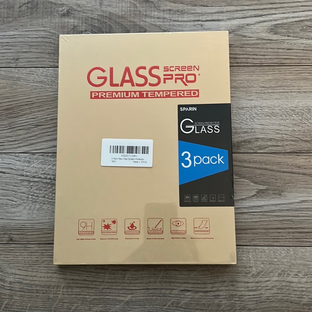 Sparin glass screen protector 3 pack new for iPad